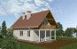 Проект небольшого дома с мансардой и гаражом Rg3348z (Зеркальная версия) Вид2