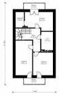 Проект узкого дома с мансардой, цоколем и гаражом Rg3352 План4