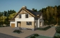 Проект просторного одноэтажного дома с мансардой, цоколем и гаражом Rg3355 Вид2