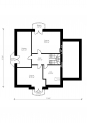 Проект компактного одноэтажного дома с гаражом и мансардой Rg3361 План4