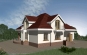 Проект компактного одноэтажного дома с гаражом и мансардой Rg3361 Вид1