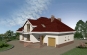 Проект компактного одноэтажного дома с гаражом и мансардой Rg3361z (Зеркальная версия) Вид2