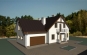 Проект одноэтажного дома с мансардой и гаражом Rg3369z (Зеркальная версия) Вид1