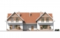 Проект двухсекционного дома с мансардой. Rg3418z (Зеркальная версия) Фасад3