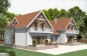 Проект двухсекционного дома с мансардой. Rg3418 Вид3