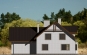Одноэтажный дом с мансардой, погребом и гаражом Rg3424z (Зеркальная версия) Фасад4