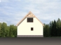 Проект небольшого одноэтажного дома с мансардой Rg3429 Фасад3