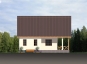 Проект небольшого одноэтажного дома с мансардой Rg3429 Фасад4
