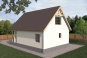 Проект небольшого одноэтажного дома с мансардой Rg3429z (Зеркальная версия) Вид3