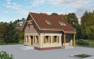 Проект небольшого дома с мансардой Rg3439