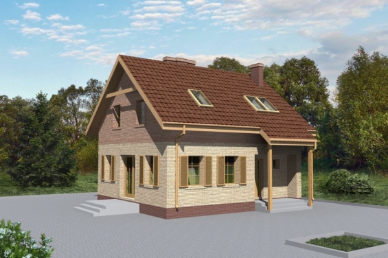 Rg3439 - Проект небольшого дома с мансардой