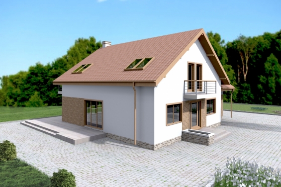 Rg3713 - Проект уютного одноэтажного дома