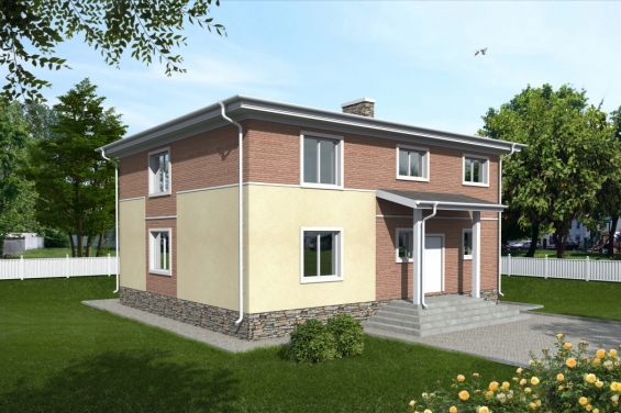 Rg3867 - Проект двухэтажного дома с удобной планировкой