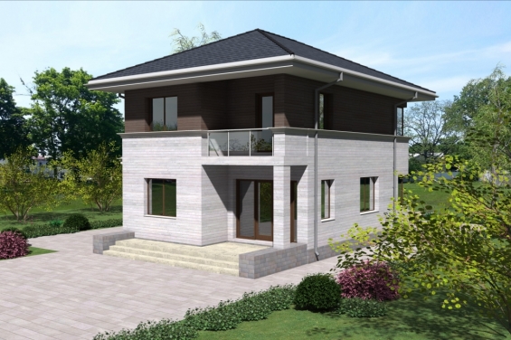 Rg3953 - Проект двухэтажного дома с гаражом