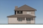 Двухэтажный дом с гаражом, террасой и отделкой облицовочным кирпичом Rg3962z (Зеркальная версия) Фасад3