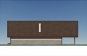 Эскизный проект одноэтажного гостевого дома облицованного камнем и штукатуркой с террасой Rg3972z (Зеркальная версия) Фасад4