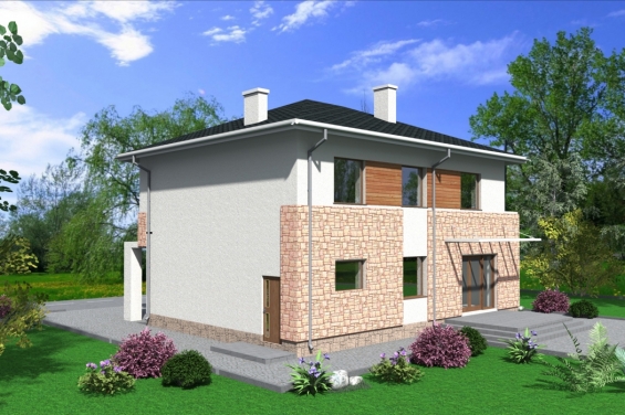 Rg4009 - Проект двухэтажного дома с гаражом