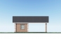 Эскизный проект одноэтажного гаража с навесом и отделкой облицовочным кирпичом Rg4023 Фасад3