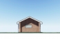 Эскизный проект одноэтажного гаража с навесом и отделкой облицовочным кирпичом Rg4023z (Зеркальная версия) Фасад4