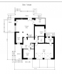 Проект индивидуального  коттеджа с мансардным этажом Rg4743 План2