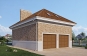 Эскизный проект одноэтажного гостевого дома с гаражом на два автомобиля и мансардой Rg4777 Вид4