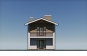 Двухэтажный дом для узкого участка с террасой, крыльцом и балконами Rg4786 Фасад3