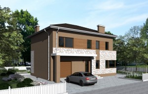 Проект двухэтажного жилого дома с гаражом «А» Rg4789