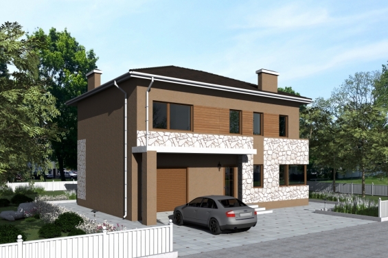Rg4789 - Проект двухэтажного жилого дома с гаражом «А»
