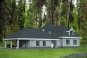 Проект одноэтажного дома с мансардой и гаражом Rg4801z (Зеркальная версия) Вид2
