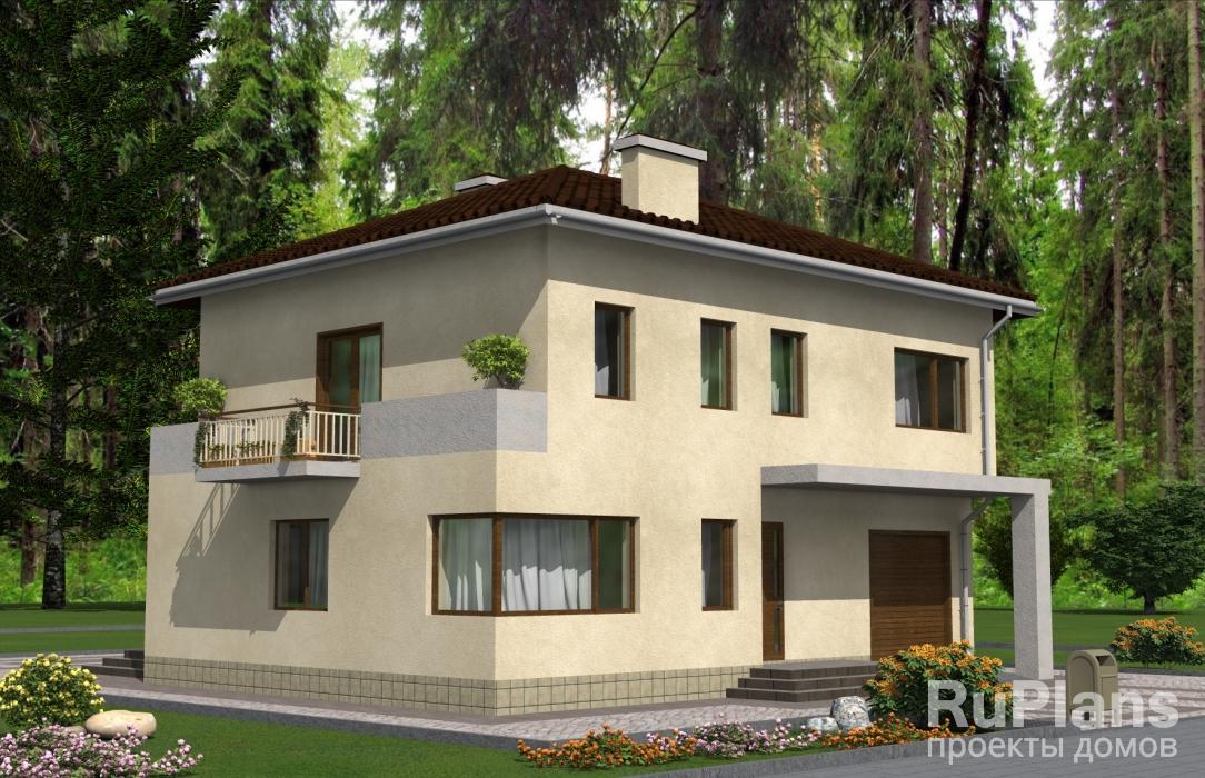 Rg4845 - Проект двухэтажного дома с гаражом