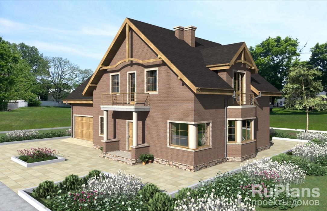 Проект одноэтажного дома с мансардой Rg4849z (Зеркальная версия) - Вид1