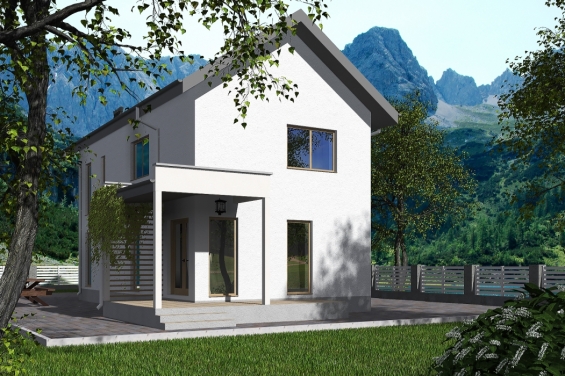 Rg4879 - Проект двухэтажного дома для узкого участка