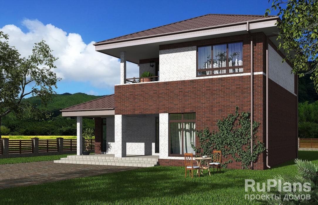 Rg4893 - Проект двухэтажного дома с террасой над гаражом