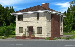Проект двухэтажного дома с террасой Rg4948