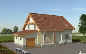 Проект уютного одноэтажного дома с мансардой Rg4981