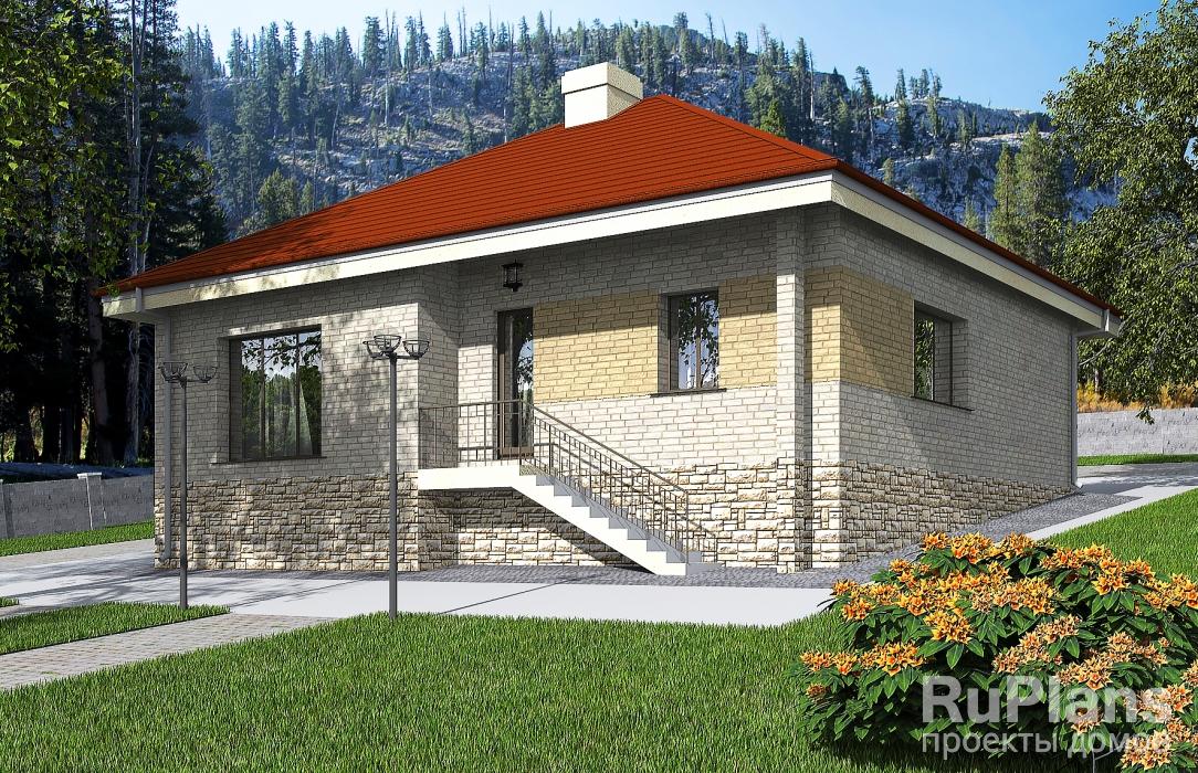 Проект уютного одноэтажного дома Rg4985 - Вид1