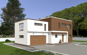 Проект индивидуального двухэтажного жилого дома в стиле минимализм Rg4994