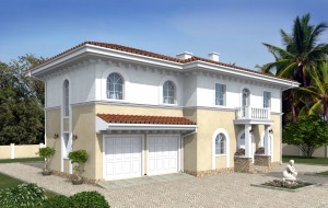 Проект индивидуального двухэтажного жилого дома в средиземноморском стиле Rg4997