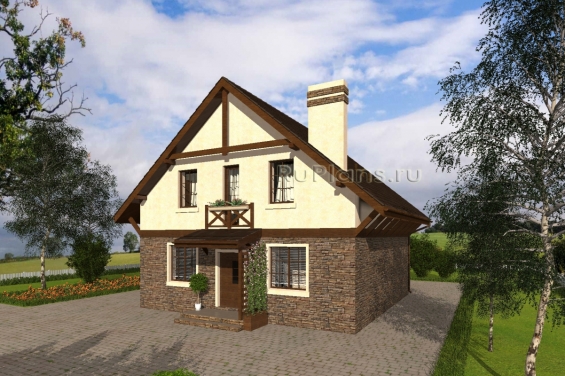 Rg5007 - Проект уютного дома с мансардой в немецком стиле