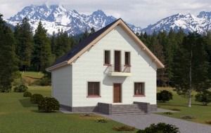 Проект лаконичного одноэтажного дома с мансардой Rg5019