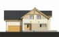 Проект одноэтажного дома с мансардой, террасой и гаражом на две машины Rg5026 Фасад1