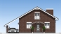 Проект одноэтажного дома с мансардой, навесом и террасой Rg5105 Фасад1