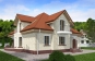 Одноэтажный дом с мансардой, гаражом, террасой и балконами Rg5120 Вид2