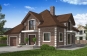 Одноэтажный дом с мансардой, гаражом, террасой и балконами Rg5154 Вид1