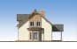 Одноэтажный дом с мансардой, гаражом, террасой и балконом Rg5163z (Зеркальная версия) Фасад2