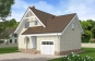 Одноэтажный дом с мансардой, гаражом, террасой и балконом Rg5176 Вид1