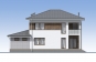 Проект двухэтажного жилого дома с гаражом и террасами Rg5184 Фасад3