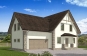 Одноэтажный дом с мансардой, гаражом, террасой и эркером Rg5186 Вид2