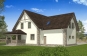 Одноэтажный дом с мансардой, гаражом, террасой и эркером Rg5186 Вид3