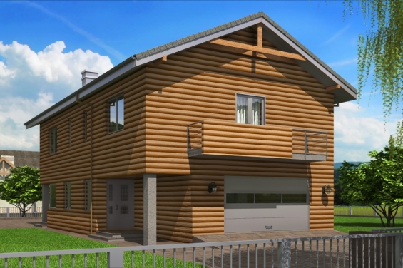 Rg5199 - Проект двухэтажного жилого дома с гаражом